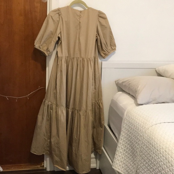 ⛔️SOLD⛔️ Zara puff sleeve tiered poplin dress - Picture 4 of 9